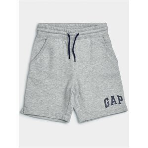 Šedé klučičí dětské kraťasy GAP Logo franch shorts