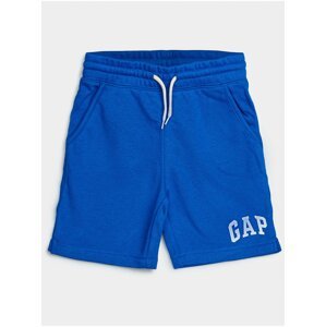 Modré klučičí dětské kraťasy GAP Logo franch shorts