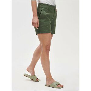 Zelené dámské kraťasy 5 mid rise khaki shorts