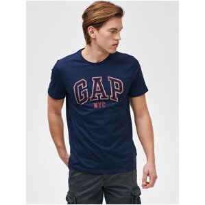 Modré pánské tričko GAP Logo city arch tees