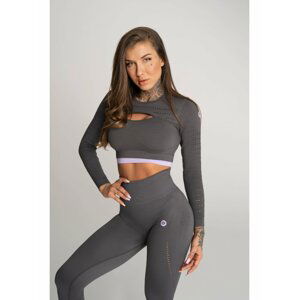 Crop Top Gym Glamour Deynn Šedý