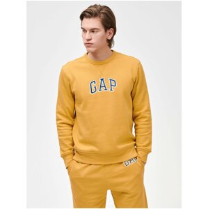 Žlutá pánská mikina GAP Logo crewneck sweatshirt