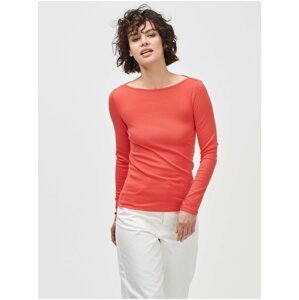 Oranžové dámské tričko long sleeve mod bateau