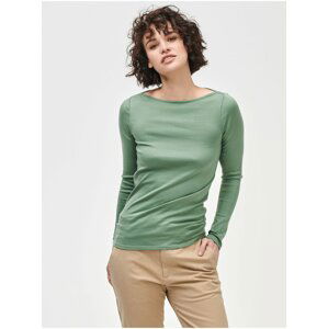 Zelené dámské tričko long sleeve mod bateau