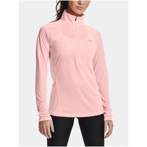 Tričko Under Armour Tech 1/2 Zip - Twist - Růžová