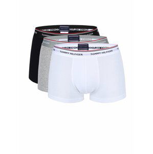 Sada tří pánských boxerek v bílé, šedé a černé barvě Tommy Hilfiger Underwear