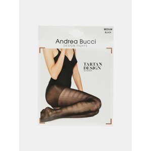 Černé vzorované punčochové kalhoty Andrea Bucci 30 DEN