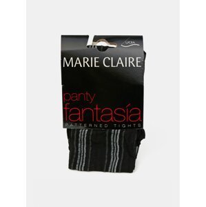 Černé vzorované punčochové kalhoty Marie Claire