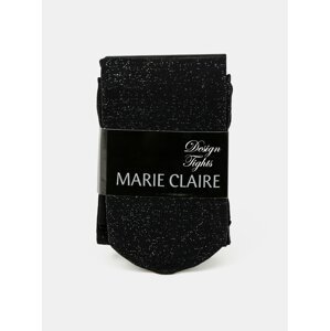 Černé třpytivé punčochové kalhoty Marie Claire