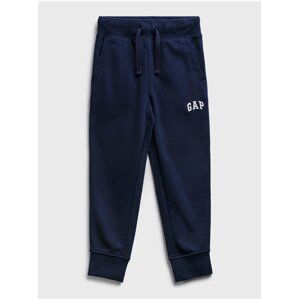 Modré klučičí dětské tepláky GAP Logo fit tech joggers