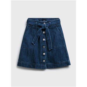 Modrá holčičí dětská sukně denim tie med skirt