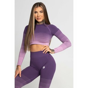 Crop-Top Gym Glamour Violet Ombre