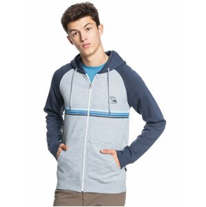 Quiksilver EVERYDAY SCREEN LIGHT GREY HEATHER pánská mikiny na zip - šedá