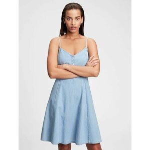 Modré dámské šaty fit & flare cami denim dress