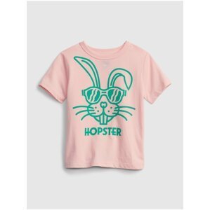 Růžové klučičí dětské tričko 100% organic cotton mix and match graphic t-shirt