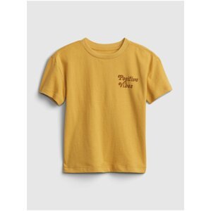 Žluté klučičí dětské tričko gen good graphic t-shirt