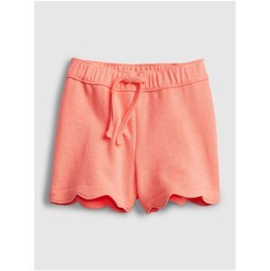 Oranžové holčičí dětské kraťasy scalloped pull-on shorts