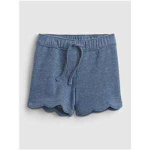 Modré holčičí dětské kraťasy scalloped pull-on shorts