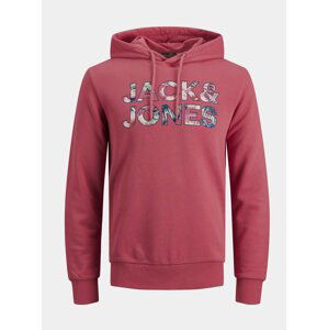 Růžová mikina s potiskem Jack & Jones Fleur