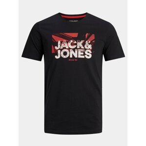 Černé tričko s potiskem Jack & Jones Spring