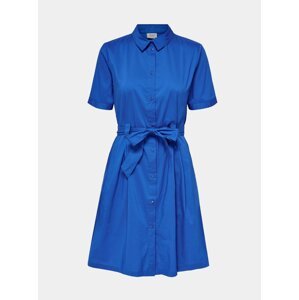 Modré košilové šaty se zavazováním Jacqueline de Yong Millie