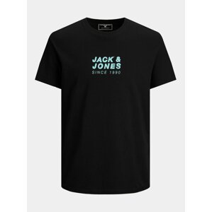Černé tričko s potiskem na zádech Jack & Jones Pol