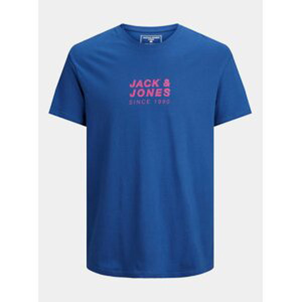 Modré tričko s potiskem na zádech Jack & Jones Pol