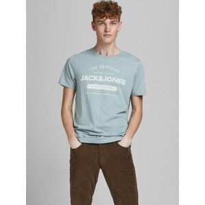 Světle modré tričko s potiskem Jack & Jones Jeans