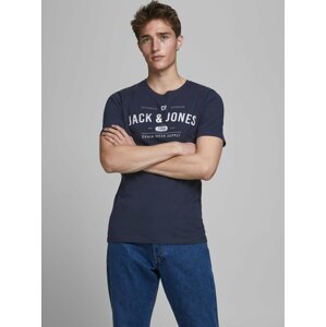 Tmavě modré tričko s potiskem Jack & Jones Jeans