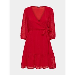 Červené vzorované zavinovací šaty Jacqueline de Yong Emilia