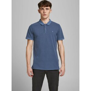 Modré polo tričko Jack & Jones Washed