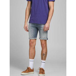 Modré džínové slim fit kraťasy Jack & Jones Rick