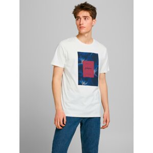 Krémové tričko s potiskem Jack & Jones Floral