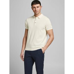 Krémové polo tričko Jack & Jones