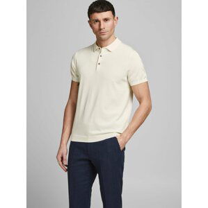 Krémové polo tričko Jack & Jones