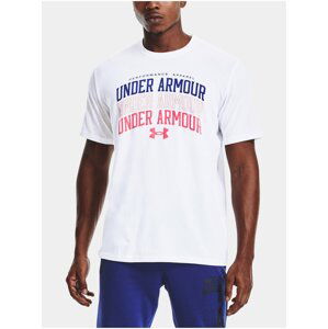 Tričko Under Armour UA MULTI COLOR COLLEGIATE SS - bílá