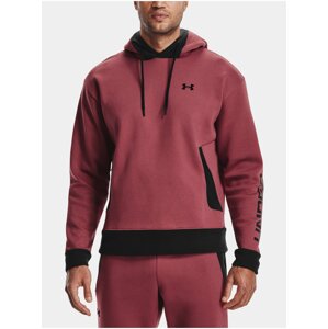 Mikina Under Armour Recover Fleece Hoodie - červená