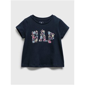 Modré holčičí dětské tričko GAP Logo t-shirt