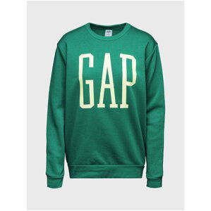 Zelená pánská mikina GAP Logo pullover sweatshirt
