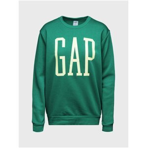 Zelená pánská mikina GAP Logo pullover sweatshirt
