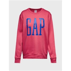 Červená pánská mikina GAP Logo pullover sweatshirt