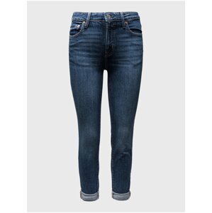 Tmavě modré dámské džíny GAP Mid rise universal slim boyfriend jeans