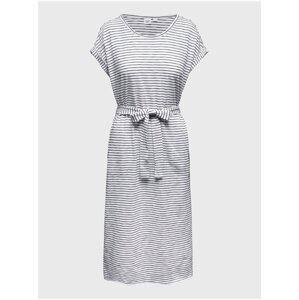 Šedé dámské šaty short sleeve tie waist dress