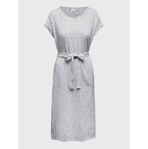 Šedé dámské šaty short sleeve tie waist dress