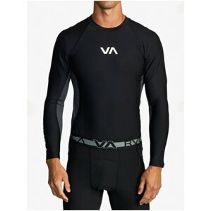 RVCA COMPRESSION black pánské triko s dlouhým rukávem - černá