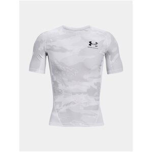 Tričko Under Armour UA HG Isochill Comp Print SS - bílá