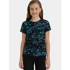 Tmavě modré holčičí vzorované tričko SAM 73