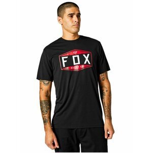 Fox Emblem Tech black pánské triko s krátkým rukávem - černá