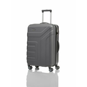 Šedý cestovní kufr Travelite Vector 4w M Anthracite