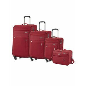 Sada cestovních kufrů Travelite Capri 4w S,M,L Red – sada 3 kufrů + BB